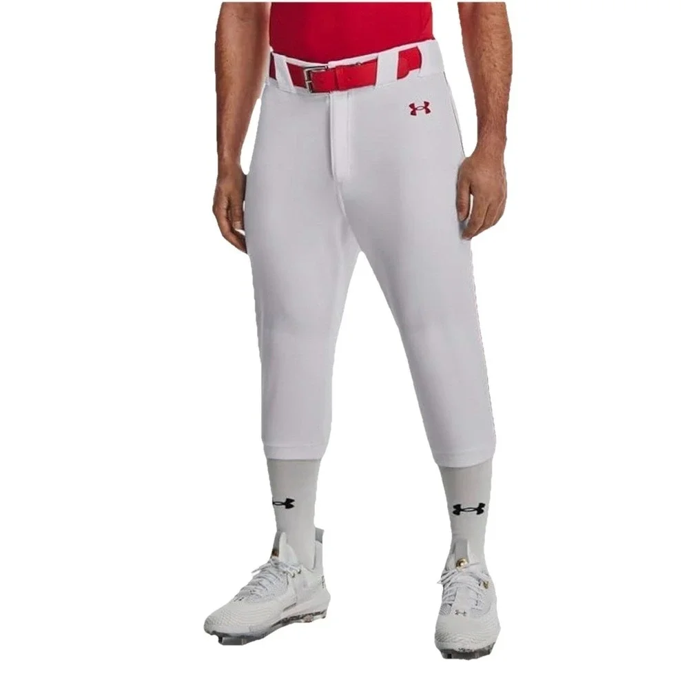 Under‎ Armour Baseball Pants Mens S Small White Red Gameday Vanish Piped Knicker